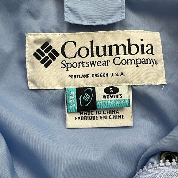 COLUMBIA Lightweight Windbreaker Outdoor Jacket Blue Women’s Size Small. - Picture 4 of 16